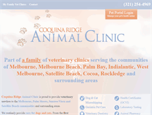 Tablet Screenshot of coquinaridgeanimalclinic.com